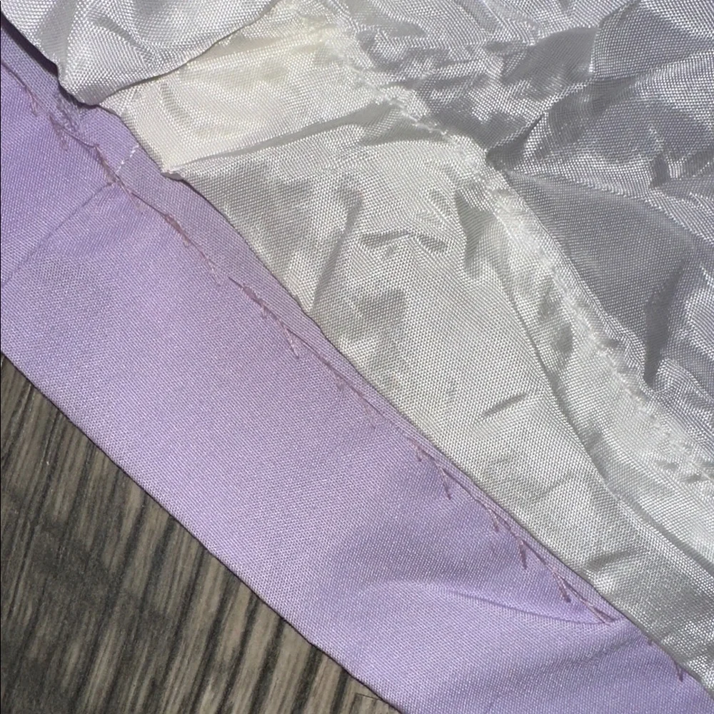 Weather tamer Vintage Lavender lace trim Hooded Jacket girls size 12‎ months